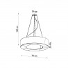 Żyrandol SATURNO SLIM 70 czarny SL.0754 Sollux