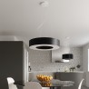 Żyrandol SATURNO SLIM 70 czarny SL.0754 Sollux