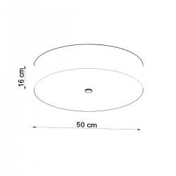 Plafon SKALA 50 czarny SL.0762 Sollux