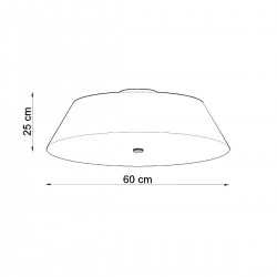 Plafon VEGA 60 czarny SL.0768 Sollux