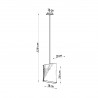 Żyrandol BLUM 1 czarny SL.0770 Sollux