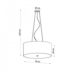 Żyrandol OTTO 70 czarny SL.0790 Sollux