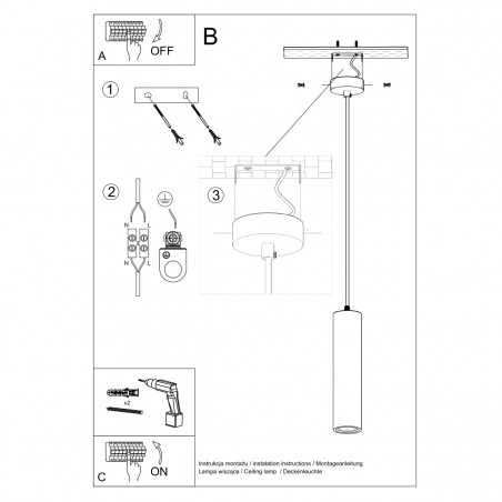 Lampa wisząca ceramiczna NANCY SL.0843 Sollux