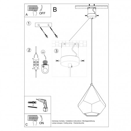 Lampa wisząca ceramiczna PAVLUS SL.0844 Sollux
