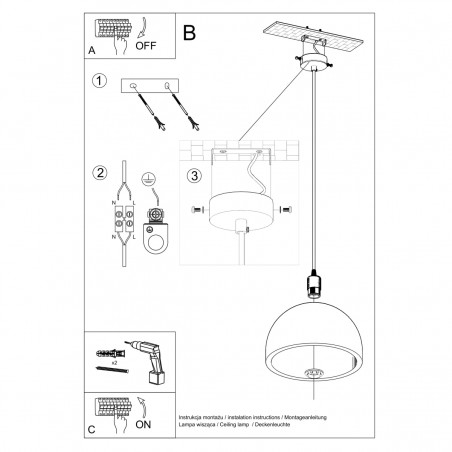 Lampa wisząca PABLITO SL.0847 Sollux
