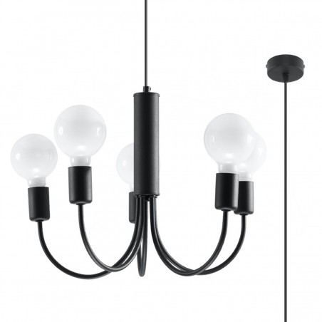 Żyrandol PICCOLO 5 czarny SL.0855 Sollux