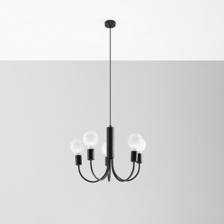 Żyrandol PICCOLO 5 czarny SL.0855 Sollux
