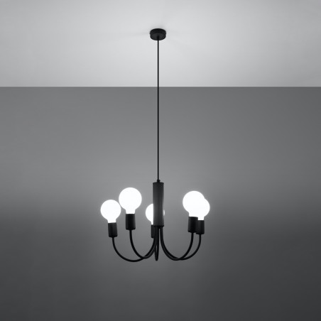 Żyrandol PICCOLO 5 czarny SL.0855 Sollux
