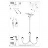 Żyrandol PICCOLO 5 czarny SL.0855 Sollux