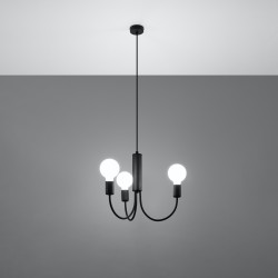 Żyrandol PICCOLO 3 czarny SL.0856 Sollux
