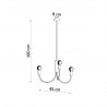 Żyrandol PICCOLO 3 czarny SL.0856 Sollux