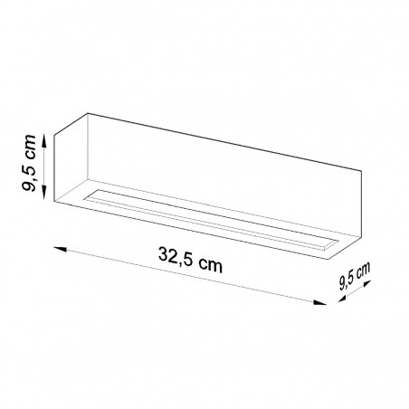 Kinkiet ceramiczny VEGA szary SL.0877 Sollux