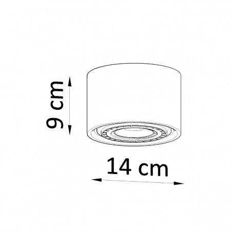 Plafon BASIC 1 beton SL.0881 Sollux
