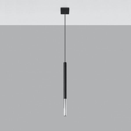 Lampa wisząca MOZAICA 1 czarny/chrom SL.0885 Sollux