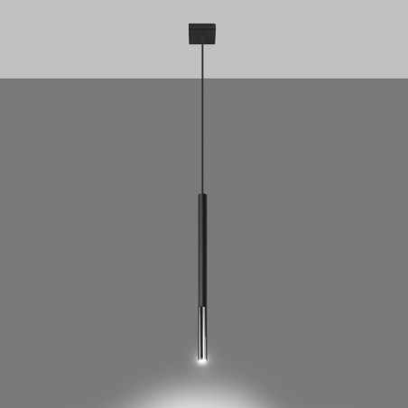 Lampa wisząca MOZAICA 1 czarny/chrom SL.0885 Sollux