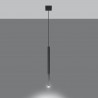 Lampa wisząca MOZAICA 1 czarny/chrom SL.0885 Sollux