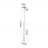 Lampa wisząca MOZAICA 1 czarny/chrom SL.0885 Sollux