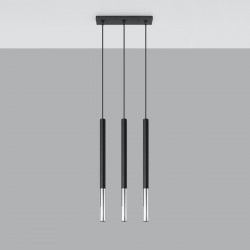 Lampa wisząca MOZAICA 3L czarny/chrom SL.0886 Sollux