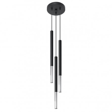Lampa wisząca MOZAICA 3P czarny/chrom SL.0887 Sollux