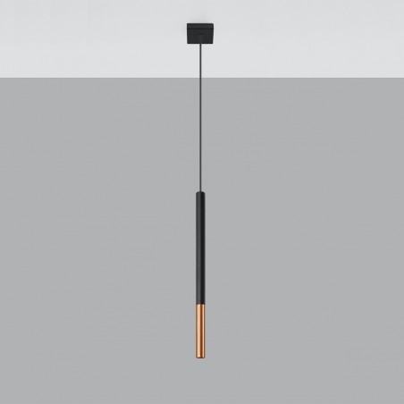 Lampa wisząca MOZAICA 1 czarny/miedź SL.0888 Sollux