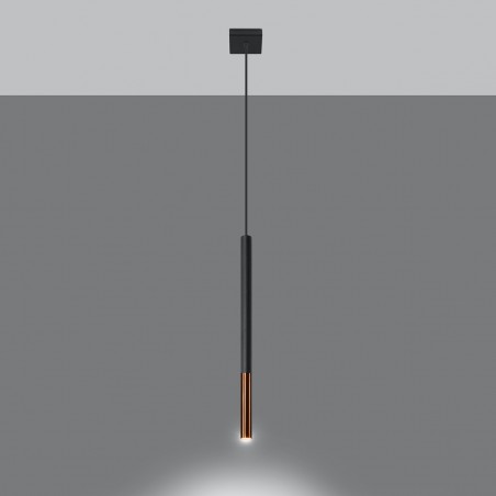 Lampa wisząca MOZAICA 1 czarny/miedź SL.0888 Sollux