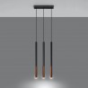 Lampa wisząca MOZAICA 3L czarny/miedź SL.0889 Sollux