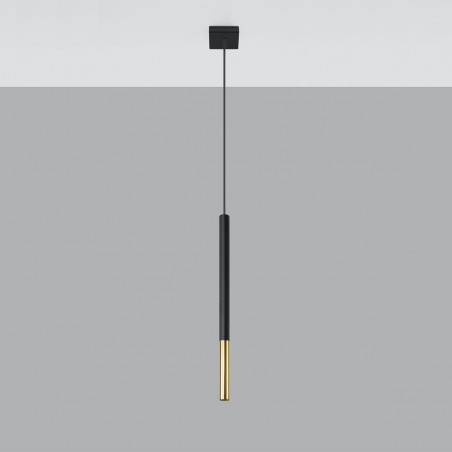 Lampa wisząca MOZAICA 1 czarny/złoto SL.0891 Sollux