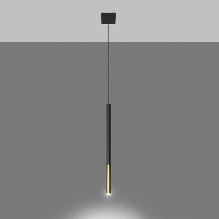 Lampa wisząca MOZAICA 1 czarny/złoto SL.0891 Sollux