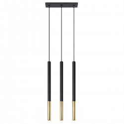 Lampa wisząca MOZAICA 3L czarny/złoto SL.0892 Sollux