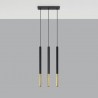 Lampa wisząca MOZAICA 3L czarny/złoto SL.0892 Sollux