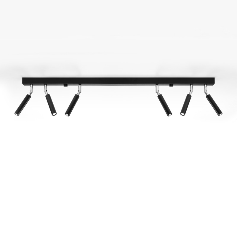 Plafon EYETECH 6 czarny SL.0901 Sollux