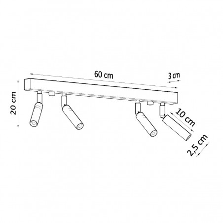 Plafon EYETECH 4 biały SL.0905 Sollux