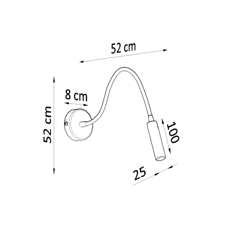 Kinkiet AXIL czarny SL.0910 Sollux