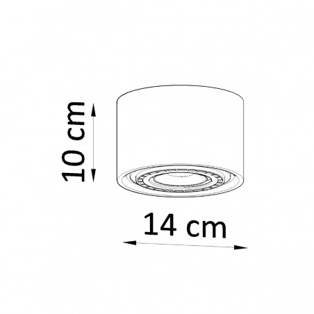 Plafon BASIC 1 naturalne drewno SL.0913 Sollux