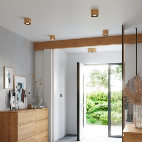 Plafon BASIC 1 naturalne drewno SL.0913 Sollux