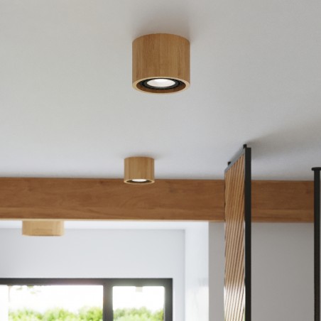 Plafon BASIC 1 naturalne drewno SL.0913 Sollux