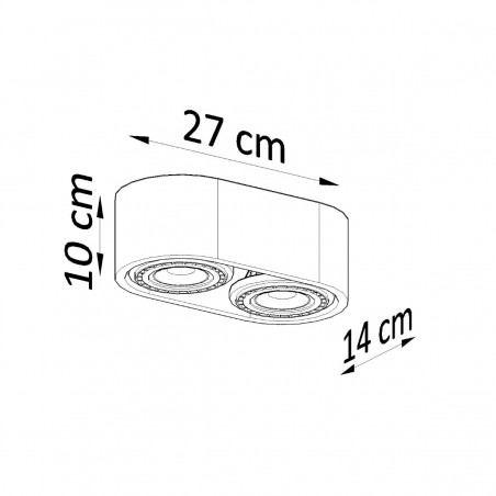 Plafon BASIC 2 naturalne drewno SL.0914 Sollux