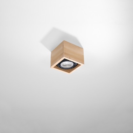 Plafon QUATRO 1 naturalne drewno SL.0915 Sollux
