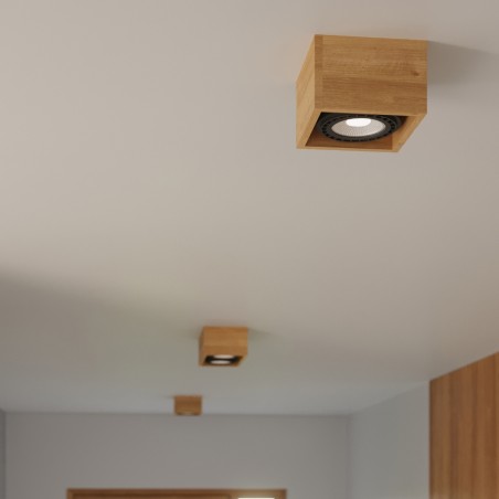 Plafon QUATRO 1 naturalne drewno SL.0915 Sollux