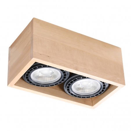 Plafon QUATRO 2 naturalne drewno SL.0916 Sollux