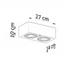Plafon QUATRO 2 naturalne drewno SL.0916 Sollux