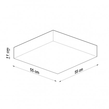 Plafon HORUS 55 czarny SL.0920 Sollux