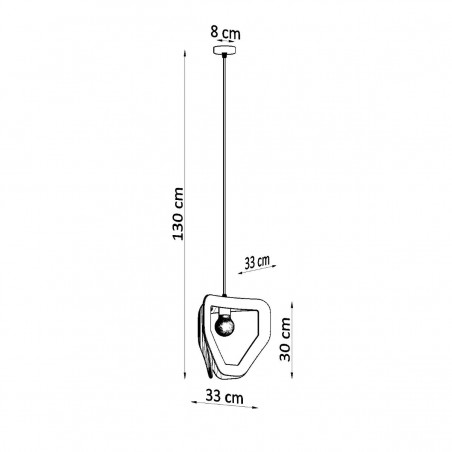 Lampa wisząca TRES biała SL.0929 Sollux