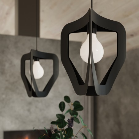 Lampa wisząca TRES czarna SL.0930 Sollux