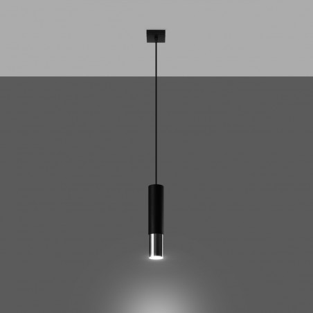 Lampa wisząca LOOPEZ 1 czarny/chrom SL.0940 Sollux
