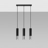 Lampa wisząca LOOPEZ 3L czarny/chrom SL.0942 Sollux