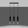 Lampa wisząca LOOPEZ 3L czarny/chrom SL.0942 Sollux