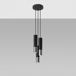 Lampa wisząca LOOPEZ 3P czarny/chrom SL.0943 Sollux