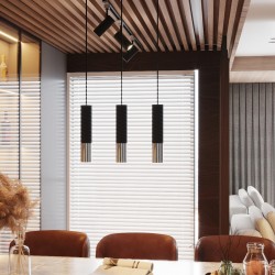 Lampa wisząca LOOPEZ 3P czarny/chrom SL.0943 Sollux