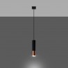 Lampa wisząca LOOPEZ 1 czarny/miedź SL.0946 Sollux
